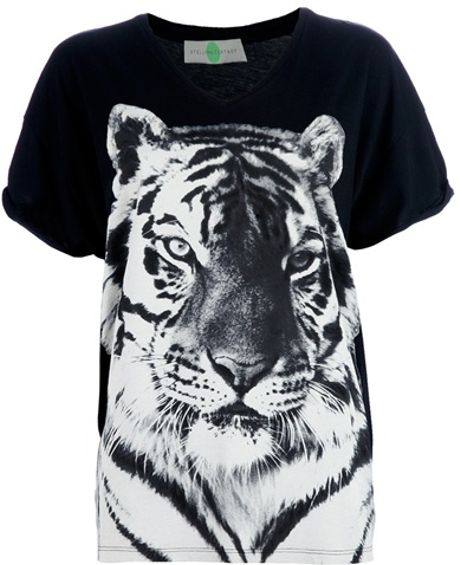 Stella Mccartney Cotton Tshirt in Black - Lyst