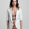 Tibi Linen Jacket in White (steel white) - Lyst