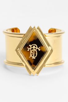 Tory Burch Wide Monogram Cuff - Lyst