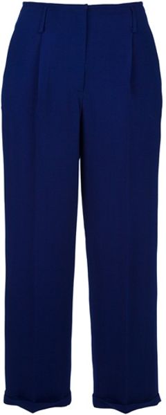Vionnet Wide Leg Trouser in Blue - Lyst