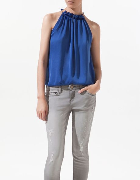 zara halter neck top