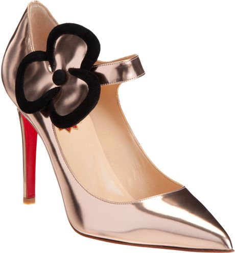 Christian Louboutin Pensee in Gold (red) - Lyst