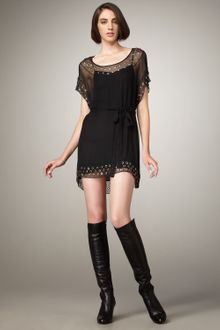 Diane Von Furstenberg Sol Grommetchiffon Dress - Lyst