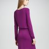 Halston Heritage Knotted Jersey Dress in Purple - Lyst