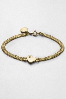 Marc By Marc Jacobs Stone Accented Heart Chain Link Bracelet - Lyst