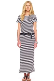 Black  White Striped Maxi Dress on Michael Kors Striped Maxi Dress In Black  White    Lyst