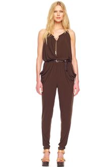 Michael by Michael Kors Draped Halter Jumpsuit - Lyst
