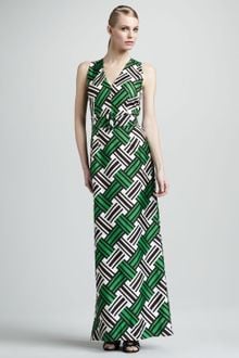 Milly Caroline Belted Maxi Dress - Lyst