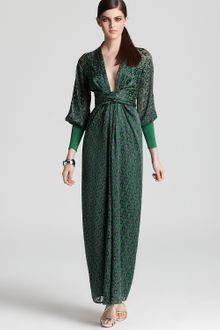 Issa Maxi Dress Long Sleeve V Neck - Lyst