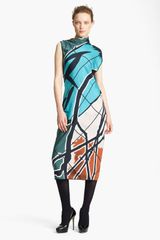 Missoni Print Mock Neck Woven Dress