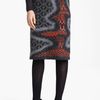 Missoni Knit Pencil Skirt in Gray (charcoal) - Lyst