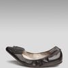 Elizabeth And James Scrunchy Ballerina Flat in Black (cognac) - Lyst