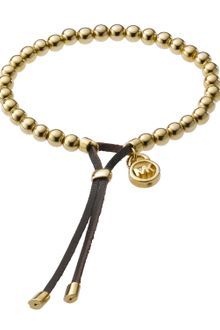 Michael Kors Bead Stretch Bracelet Golden - Lyst