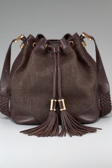 Rachel Zoe Joni Raffialeather Bucket Bag - Lyst