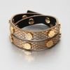 Tory Burch Python Embossed Leather Wrap Bracelet in Gold - Lyst