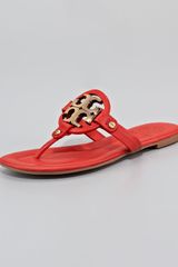 Tory Burch Miller Logo Flat Thong Sandal