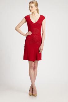 Catherine Malandrino Pointelle Dress - Lyst