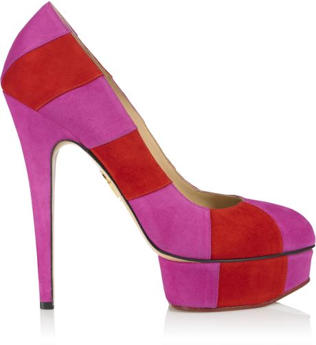 Charlotte Olympia Priscilla in Stripes in Pink (fuschia) - Lyst