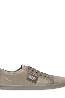 Dolce & Gabbana Leather Vintage Effect Sneakers - Lyst