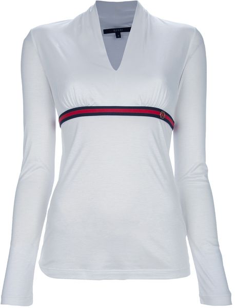 Gucci Strap Detail Top in White - Lyst