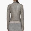Helmut Lang Grey Leather Jacket in Gray (grey) - Lyst