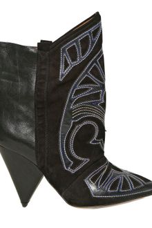 Isabel Marant 120mm Embroidered Suede Leather Boots - Lyst