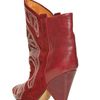 Isabel Marant 120mm Embroidered Suede Leather Boots in Red (bordeaux) - Lyst