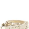 Karen Millen Skinny Metallic Belt in Beige (gold yellow) - Lyst