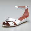 Marc By Marc Jacobs Lowwedge Anklewrap Sandal in Silver - Lyst