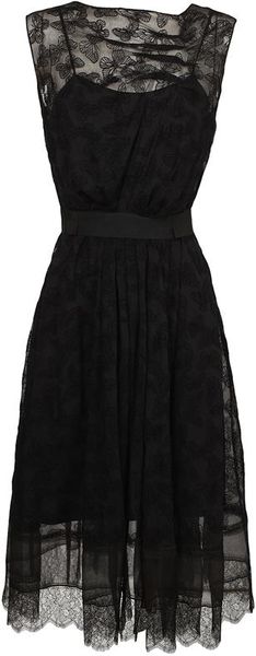 Nina Ricci Light Plissé Crepe Silk Dress - Lyst