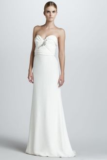 Notte By Marchesa Bead Bodice Strapless Gown - Lyst