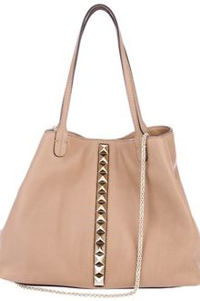 Valentino Studded Leather Tote - Lyst