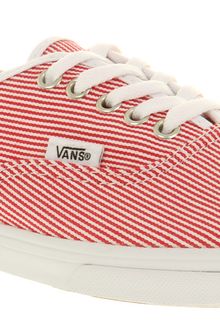Vans Authentic Lo Pro Stripe Redwhte - Lyst