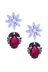 Asos Flower Jewel Drop Earrings