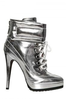 Blumarine 120mm Mirrored Lace Up Boots - Lyst