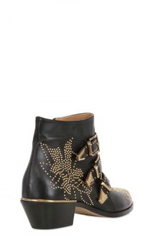 Chloé 45mm Susannah Studded Low Boots - Lyst