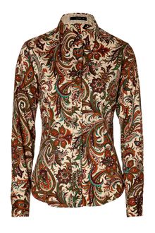 Etro Nude Fir Green Multicolor Patterned Blouse - Lyst