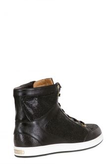 Jimmy Choo Tokyo Glitter and Metallic Calf Sneakers - Lyst