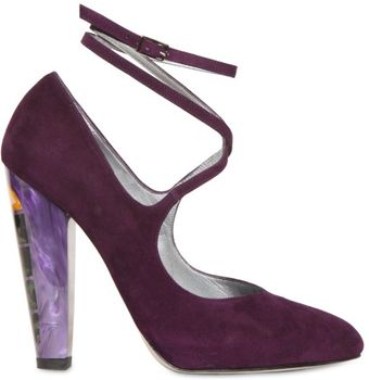 Sw1 Suede Cross My Heart Pumps - Lyst