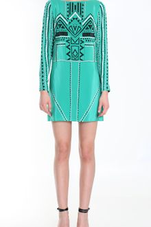 Tibi Printed Eyelet Shift Dress - Lyst