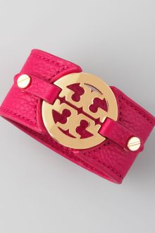 Tory Burch Logo Double Snap Cuff  - Lyst