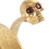 Alexander Mcqueen Spiral Twinskull Bracelet in Gold - Lyst