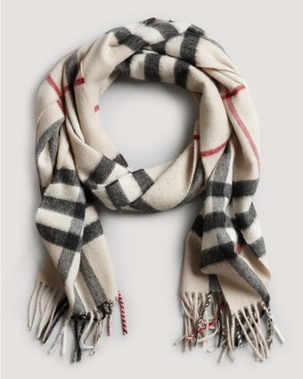 Burberry Burberry Giant Check Cashmere Scarf - Lyst