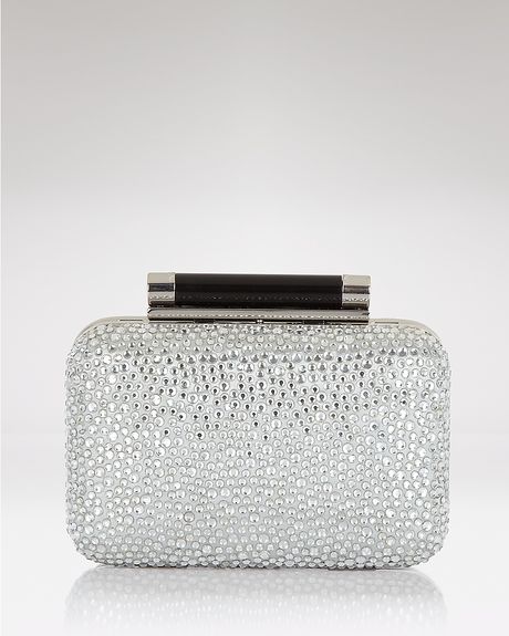 Diane Von Furstenberg Clutch Tonda in Silver (silver black) - Lyst