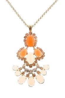 J.Crew Cabochon Fan Pendant Necklace - Lyst