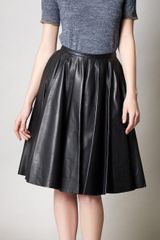 McQ by Alexander McQueen Leather Midi Skirt