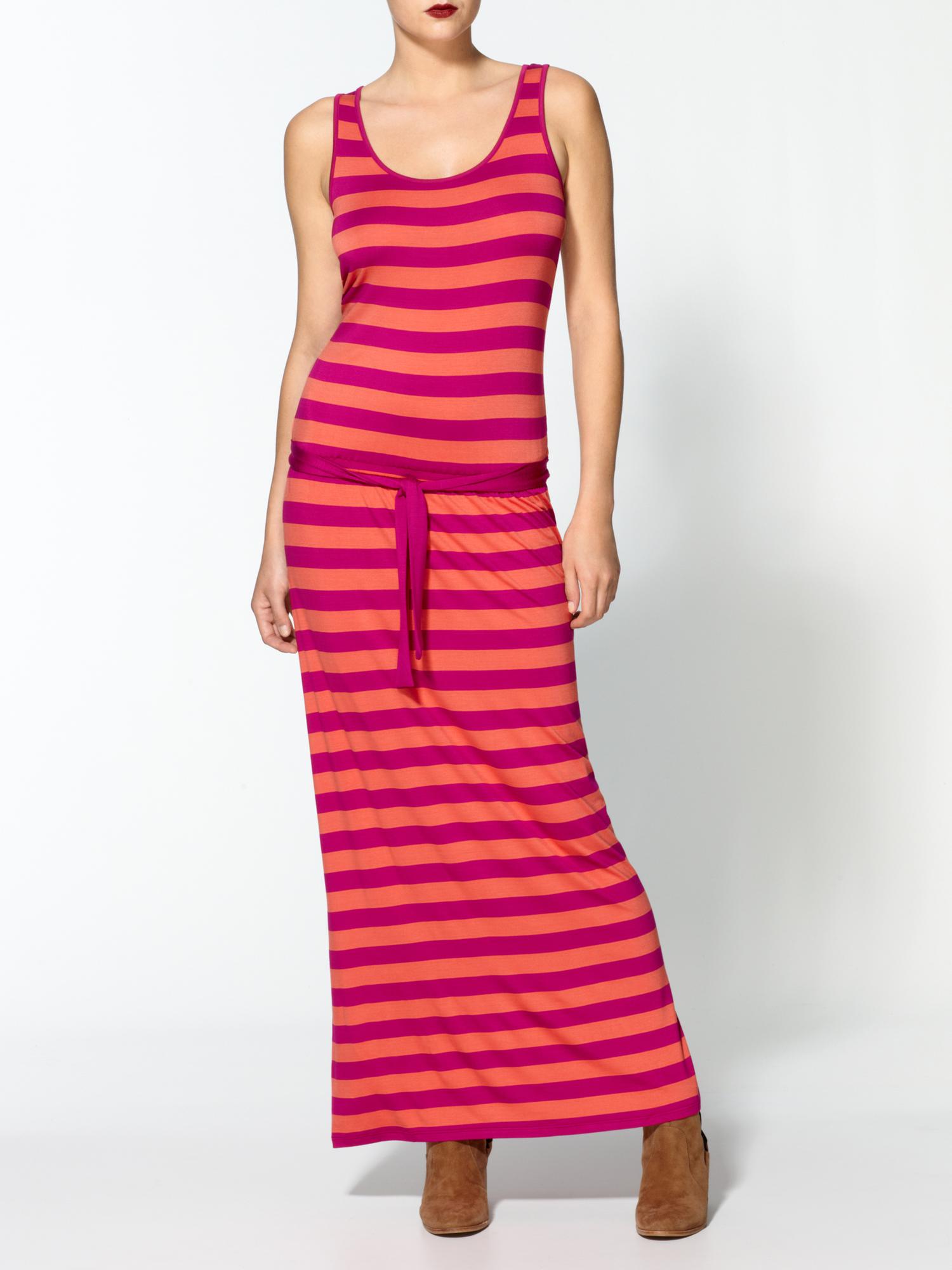 Michael Michael Kors Cabana Yarn Dye Stripe Cami Maxi Dress in Red