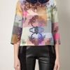 Preen Lace Collar Printed Tea Top in Multicolor (multi) - Lyst