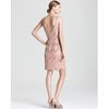 Sue Wong Embellished Dress V Neck in Beige (sandalwood) - Lyst
