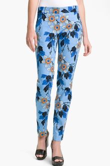 Theory Yanette Oahu Print Slim Leg Pants - Lyst